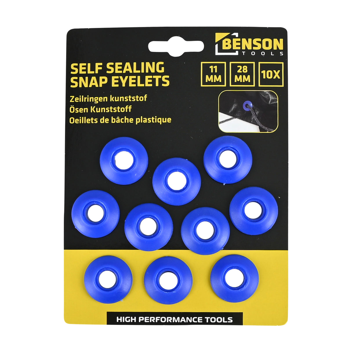 Oeillets de bâche 10 pcs plastique
