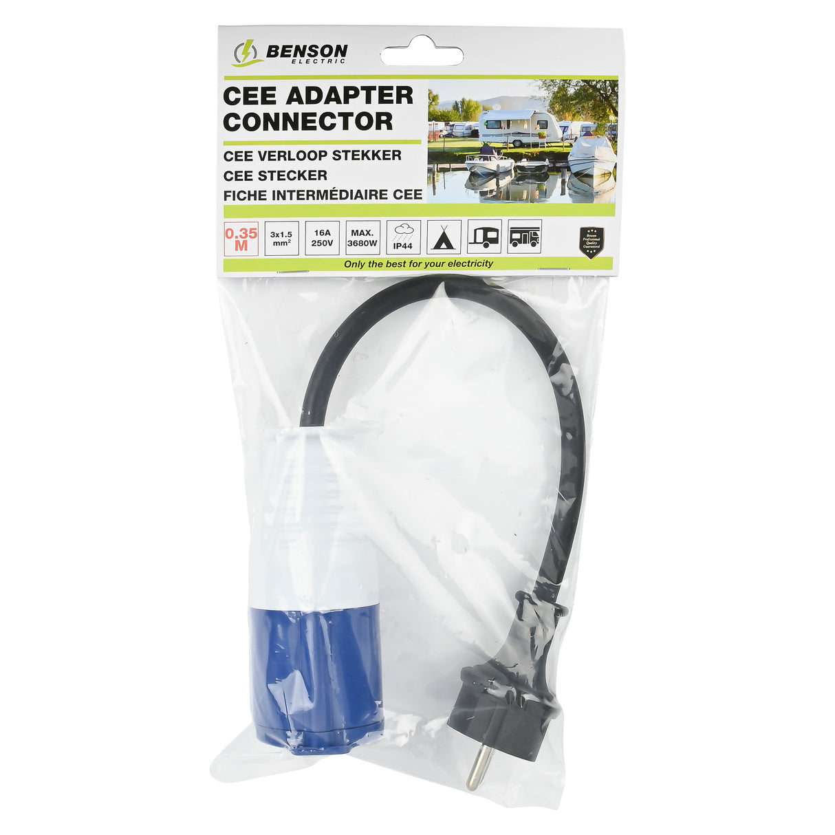 CEE verloop stekker 0.35 mtr