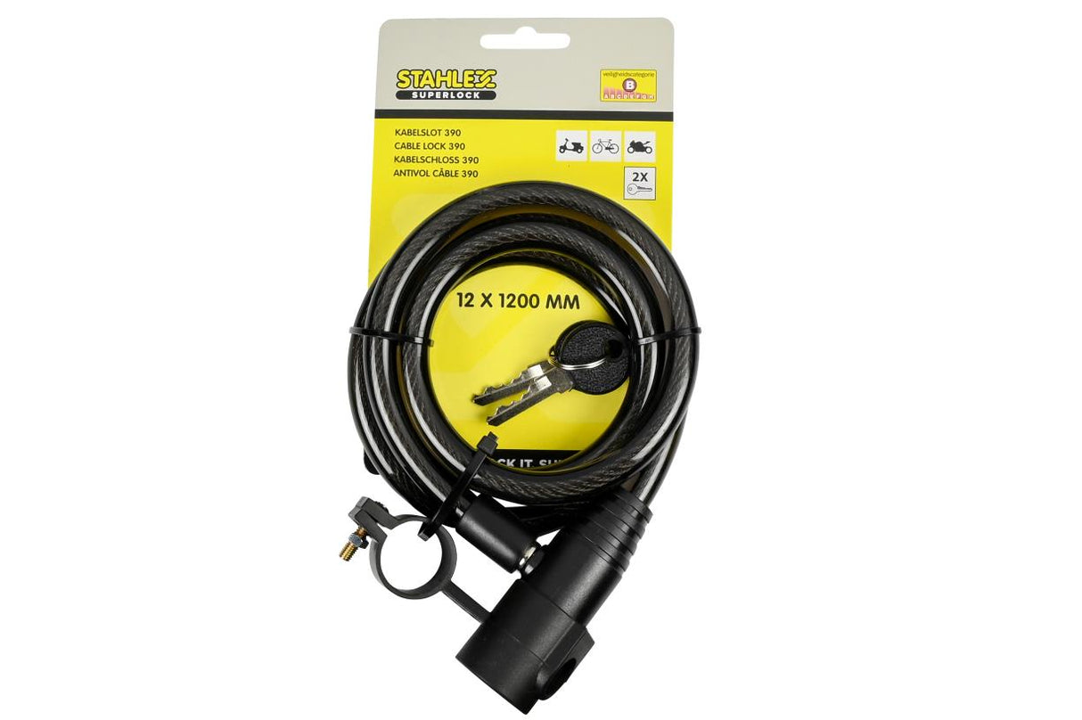 Antivol câble Looplock 12 x 1200 cavo + support mix