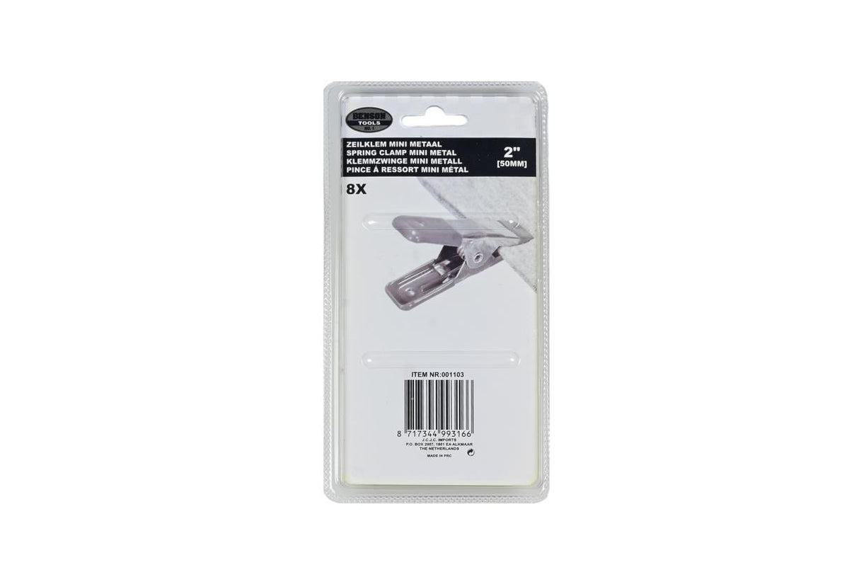 Federzwinge 20 mm 50 mm 8-tlg Mini Metall