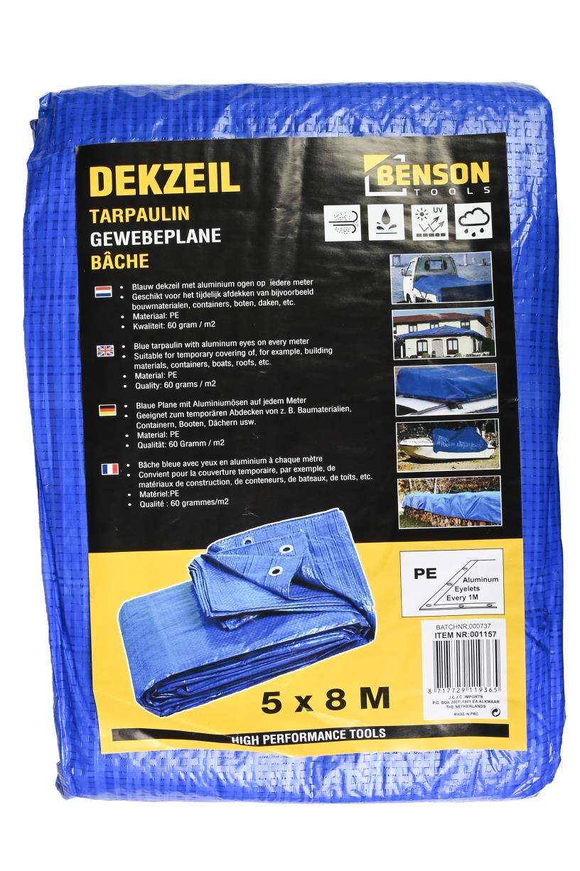 Gewebeplane 5 x 8 m blau