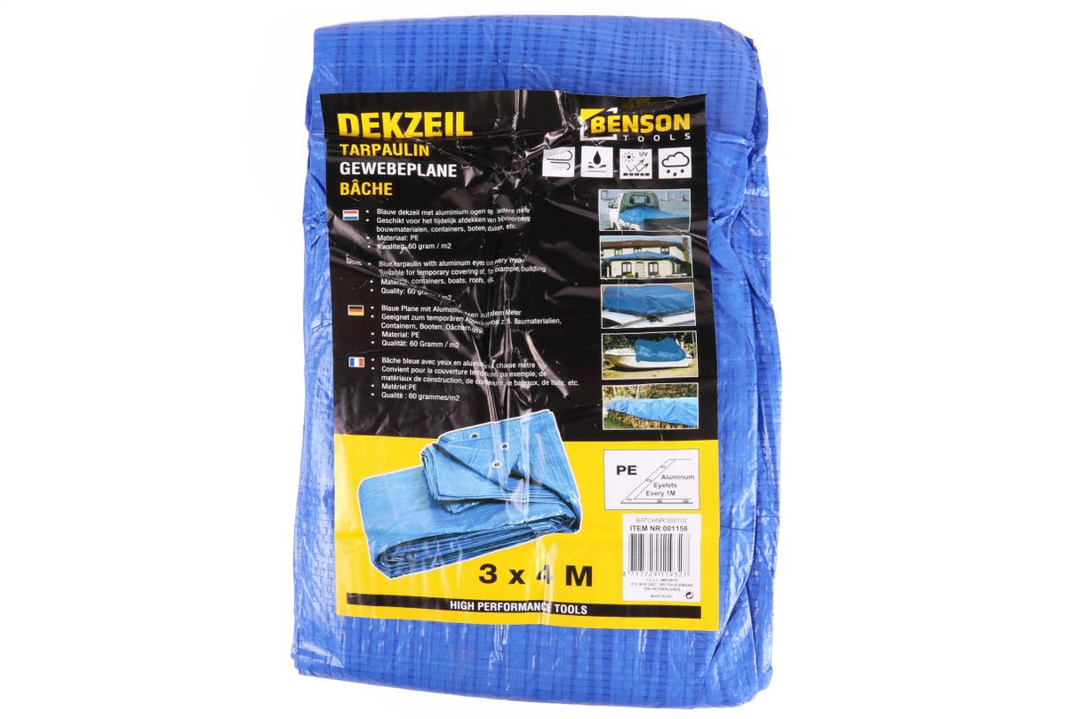 Gewebeplane 3 x 4 m blau