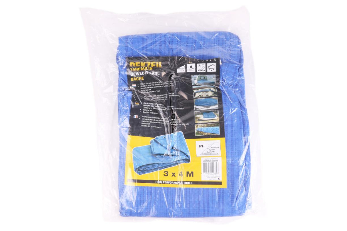 Gewebeplane 3 x 4 m blau