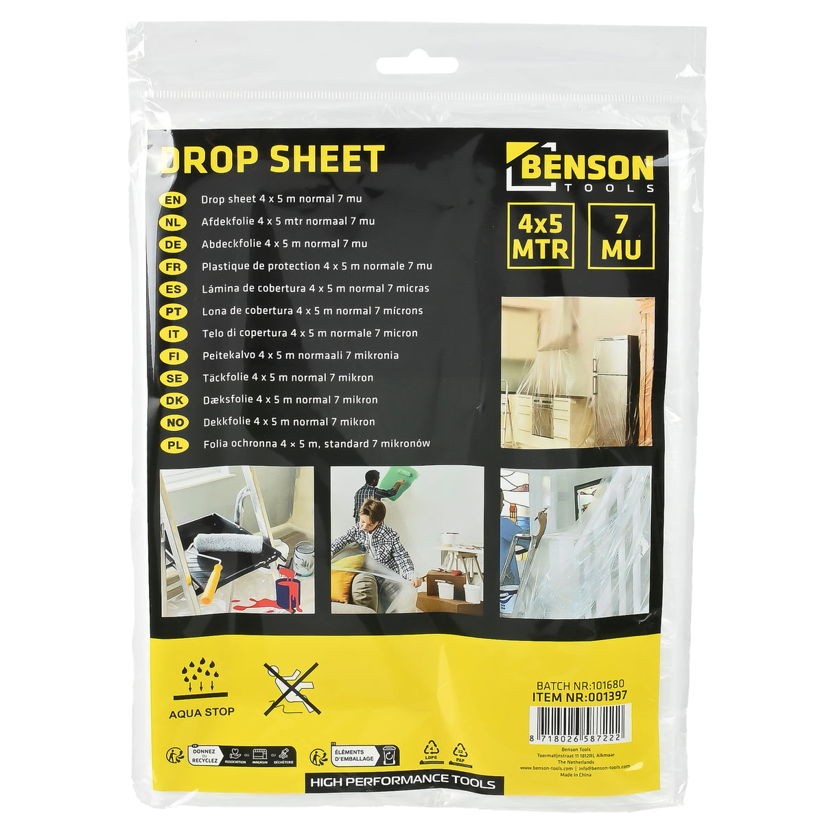 Drop sheet 4 x 5 m normal 7 mu