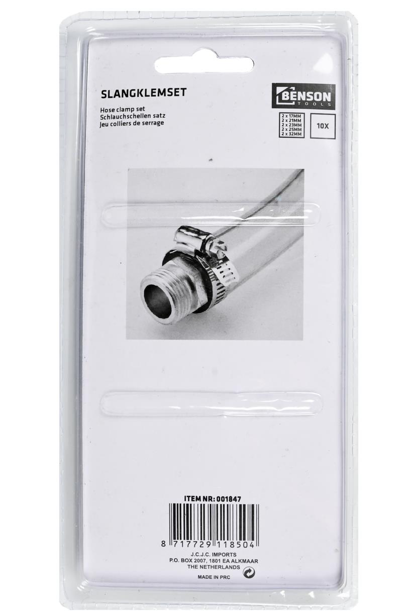 Hose clamp set 10 pcs