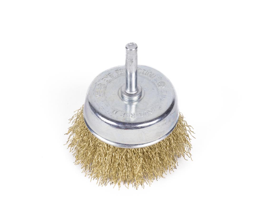 Steel cup brush for drill 75 mm