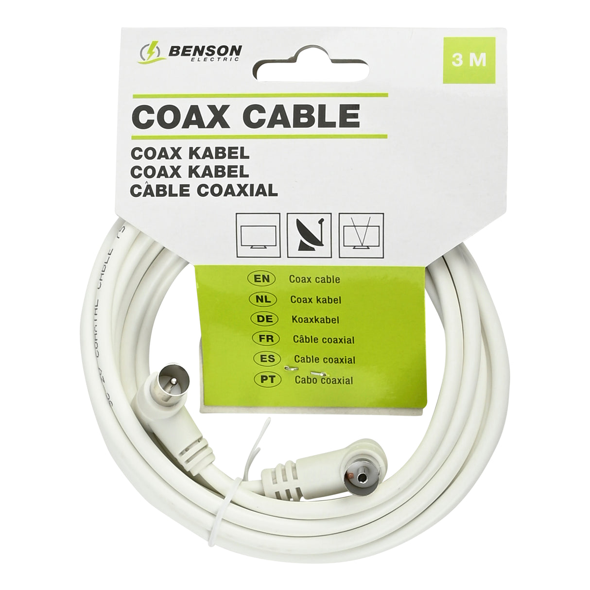 Coax kabel 3.0 mtr