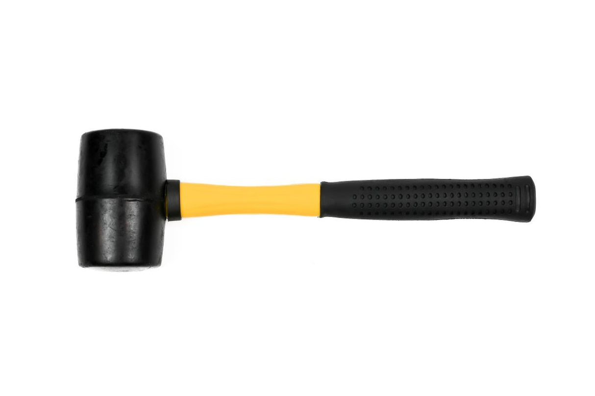 Hammer rubber ø50 mm 450 gr round fiber handle