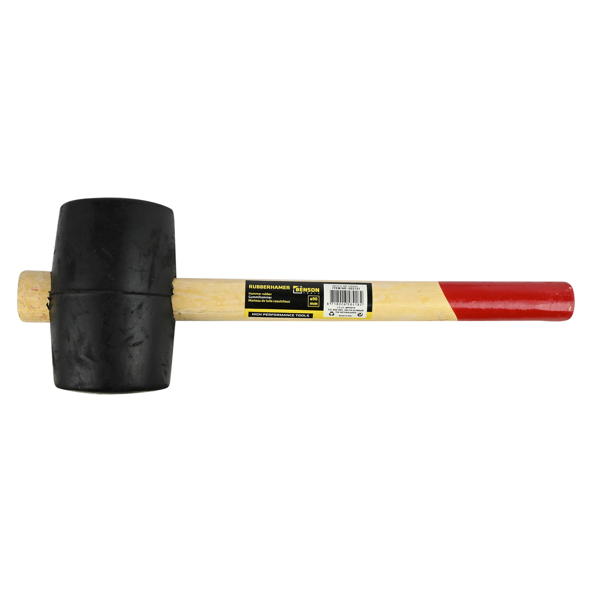 Marteau de tuile caoutchouc ø90 mm plat