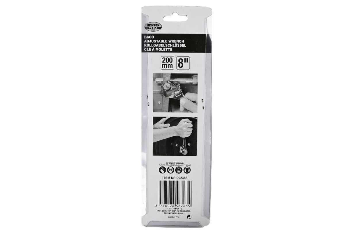 Adjustable wrench 8"