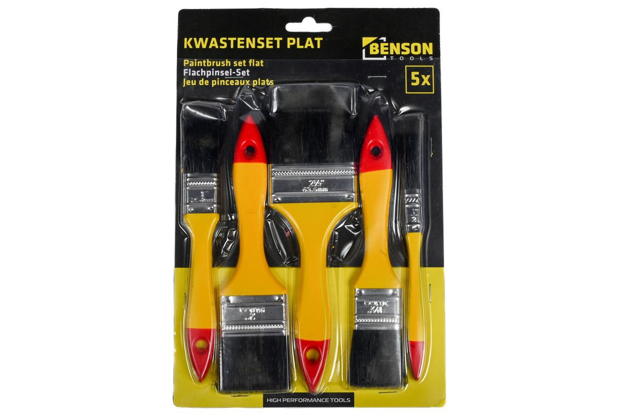 Paintbrush set 5 pcs flat