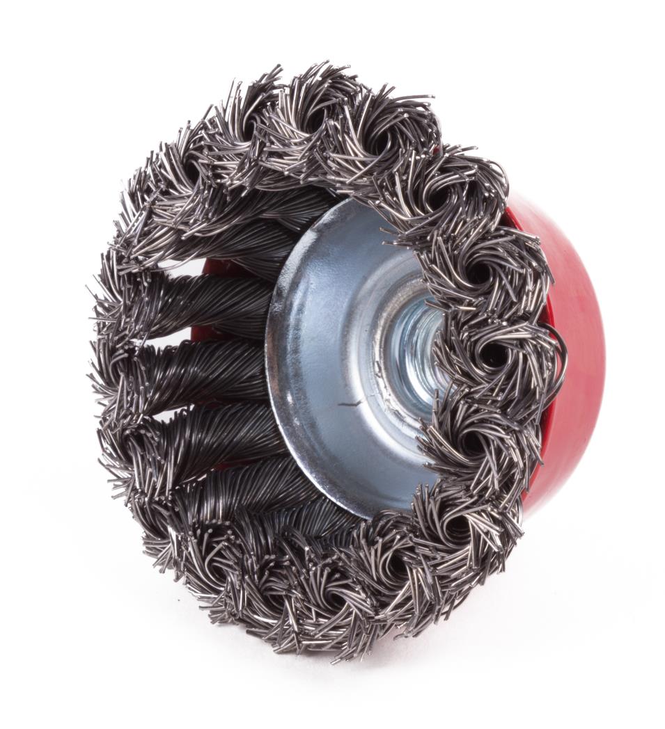 Wire cup brush twisted, grinder 75 mm