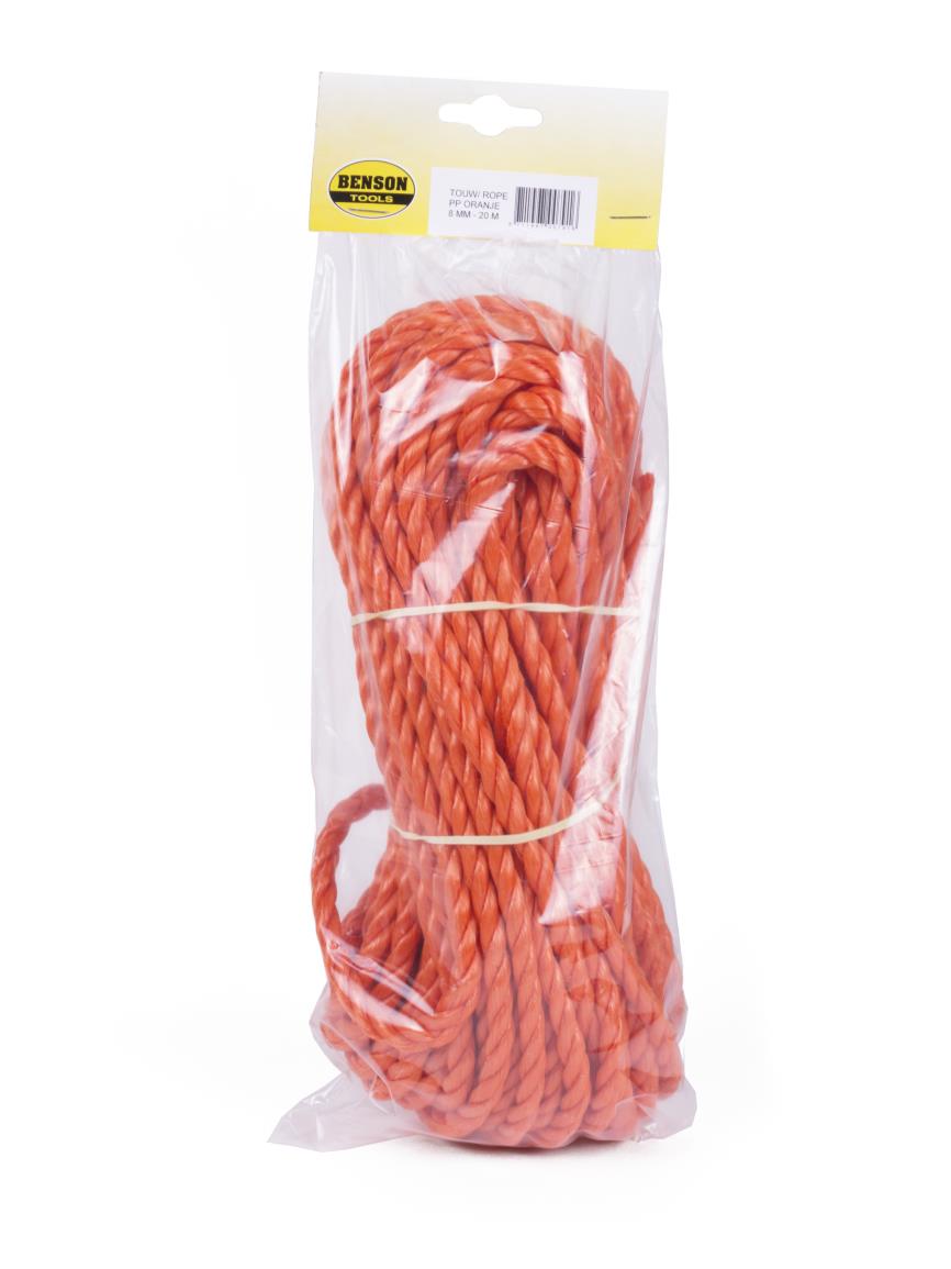 Seil gedreht 8 mm x 20 m orange