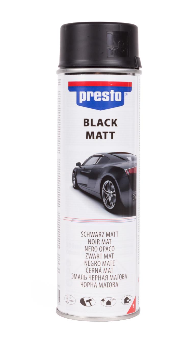 Presto paint mat black 500 ml