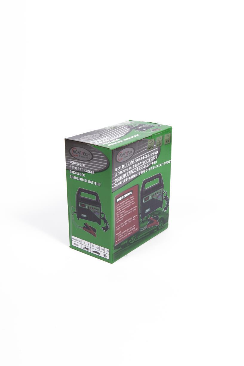 Chargeur de batterie 220-240V / 6-12V / 6A