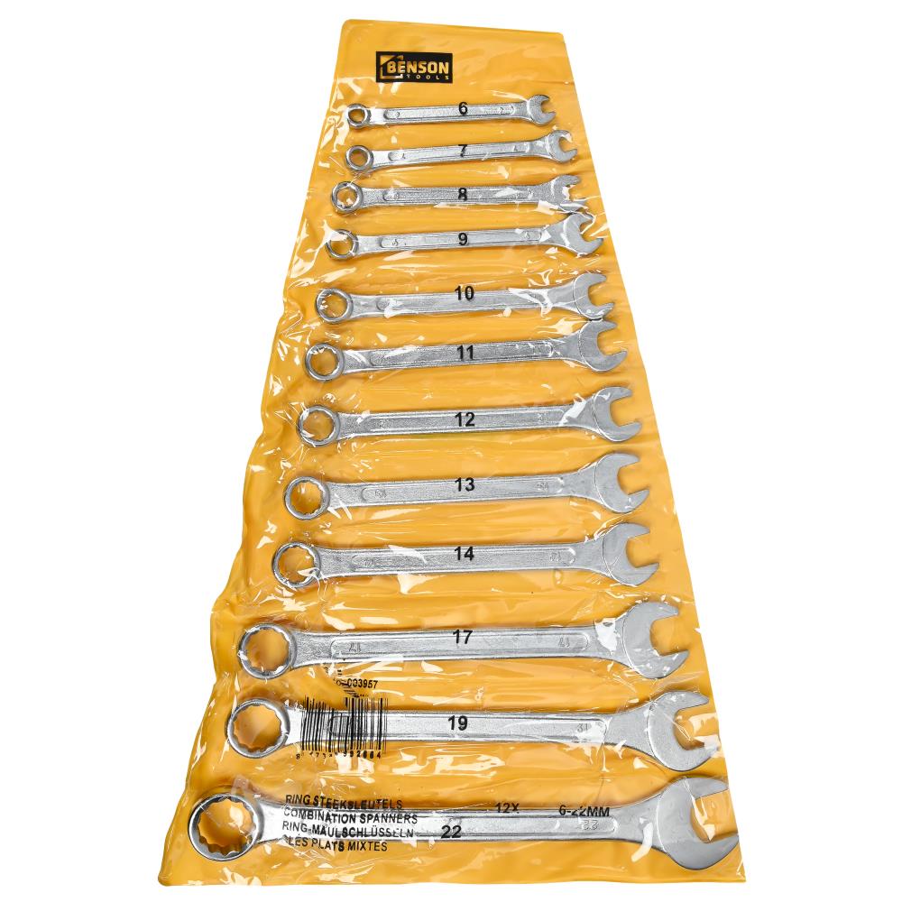 Combination spanner 12 pcs case 6 t/m 22