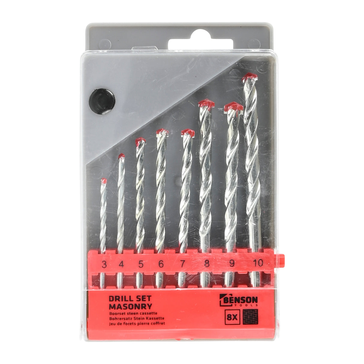 Drill set 8 pcs masonry cassette
