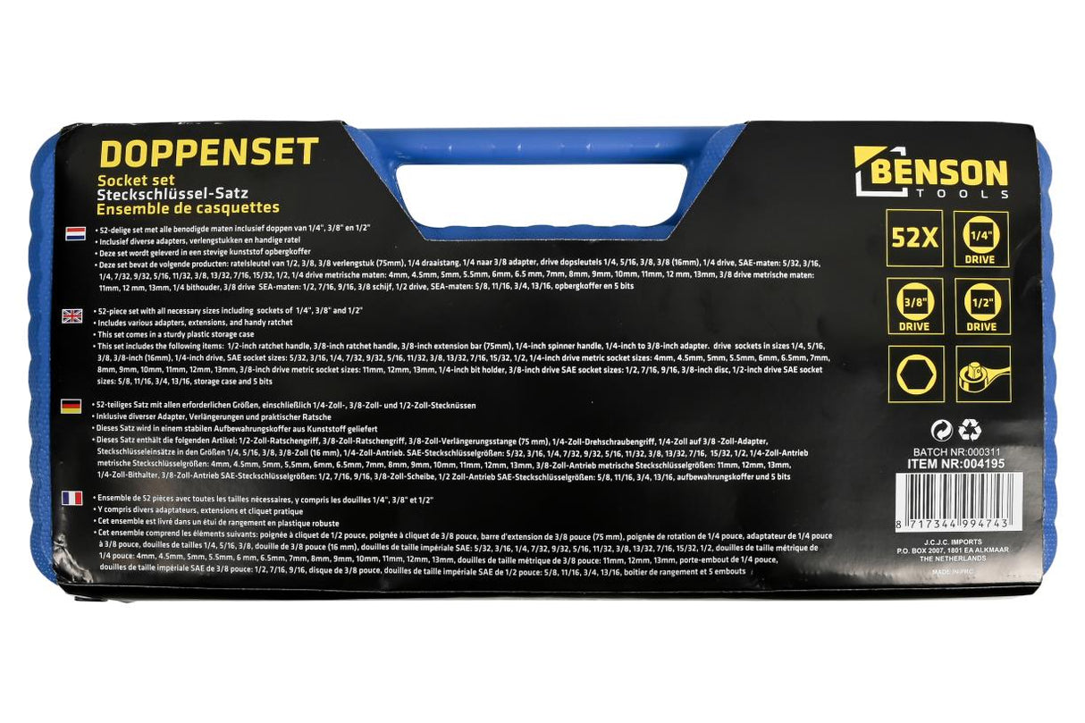 Socket set 52 pcs
