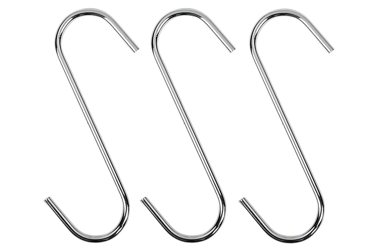 Crochet en s 100 mm 3 pcs chrome