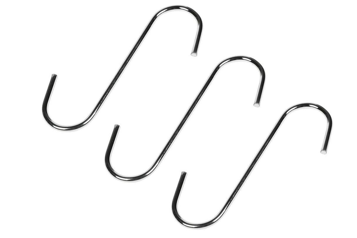 Crochet en s 100 mm 3 pcs chrome