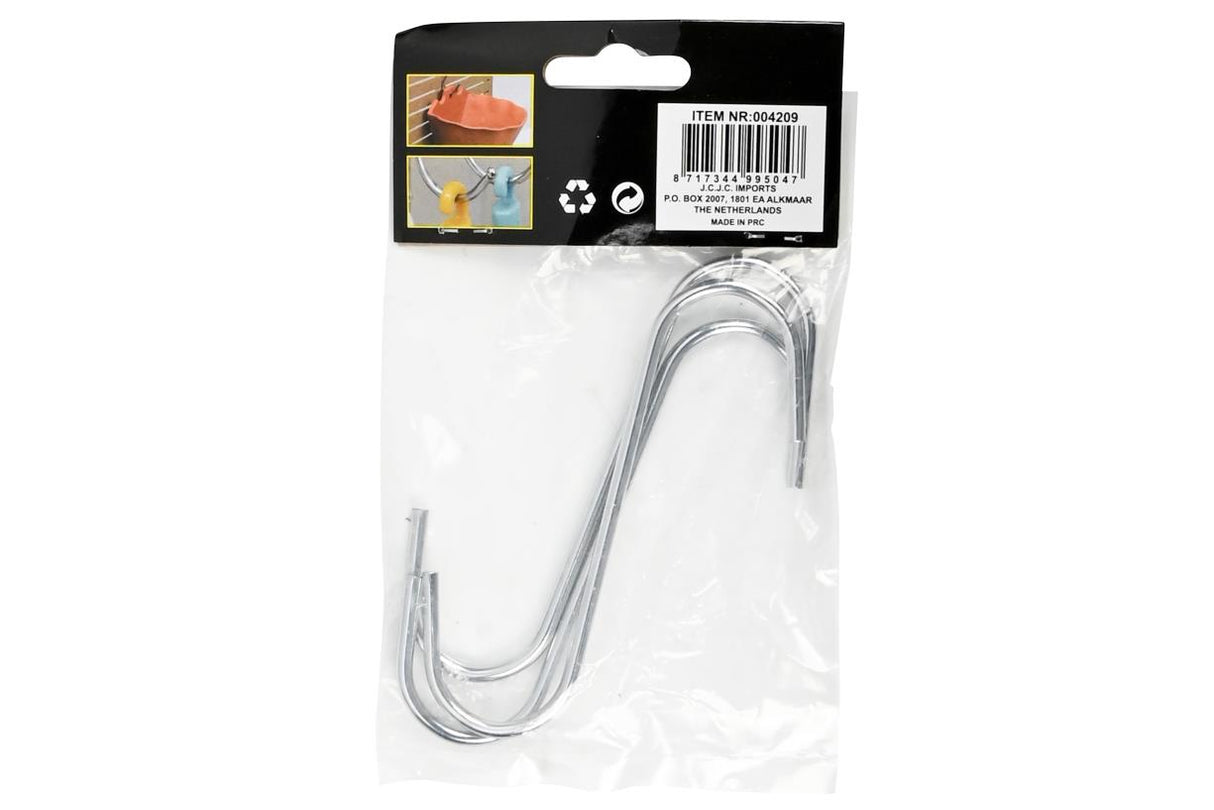 Crochet en s 100 mm 3 pcs chrome