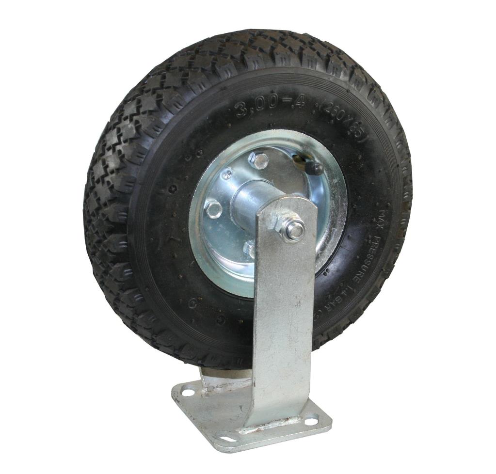 Roulette fixe + pneu 3.00-4"