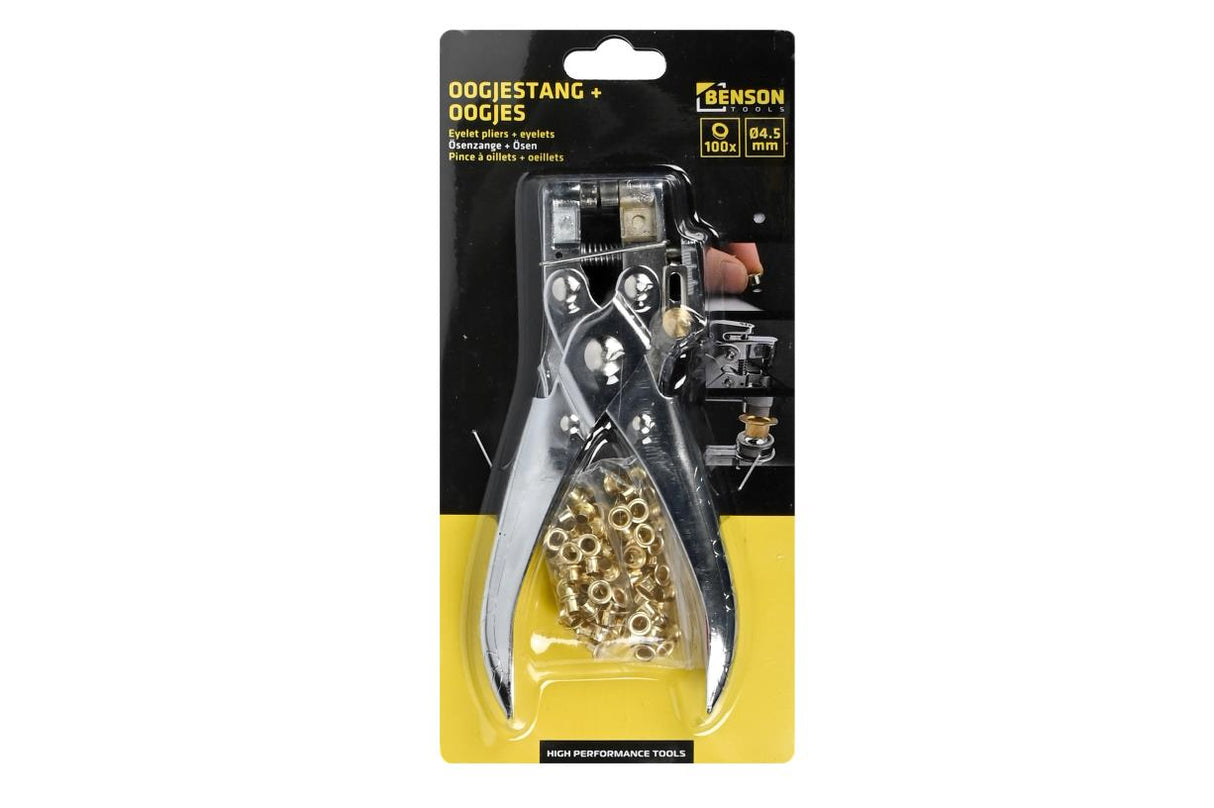 Pince à oillets profi + 100 oillets 4,5 mm