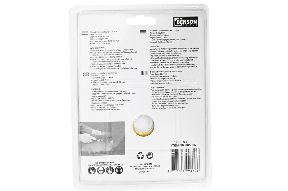 Disque diamant 125 mm segmenté