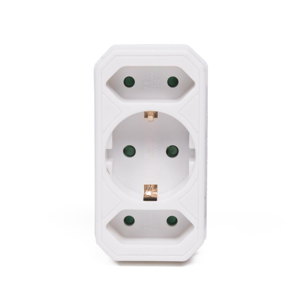 Plug euro 3-way + earth
