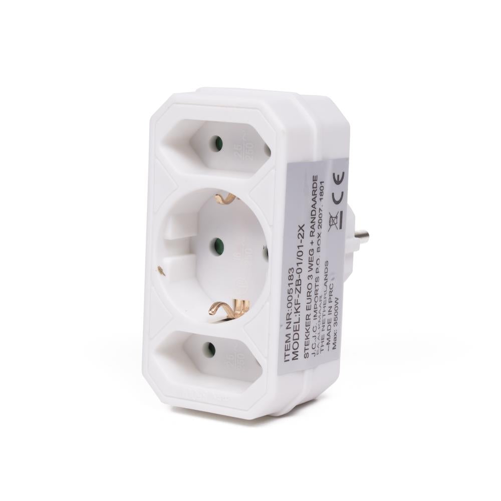 Plug euro 3-way + earth