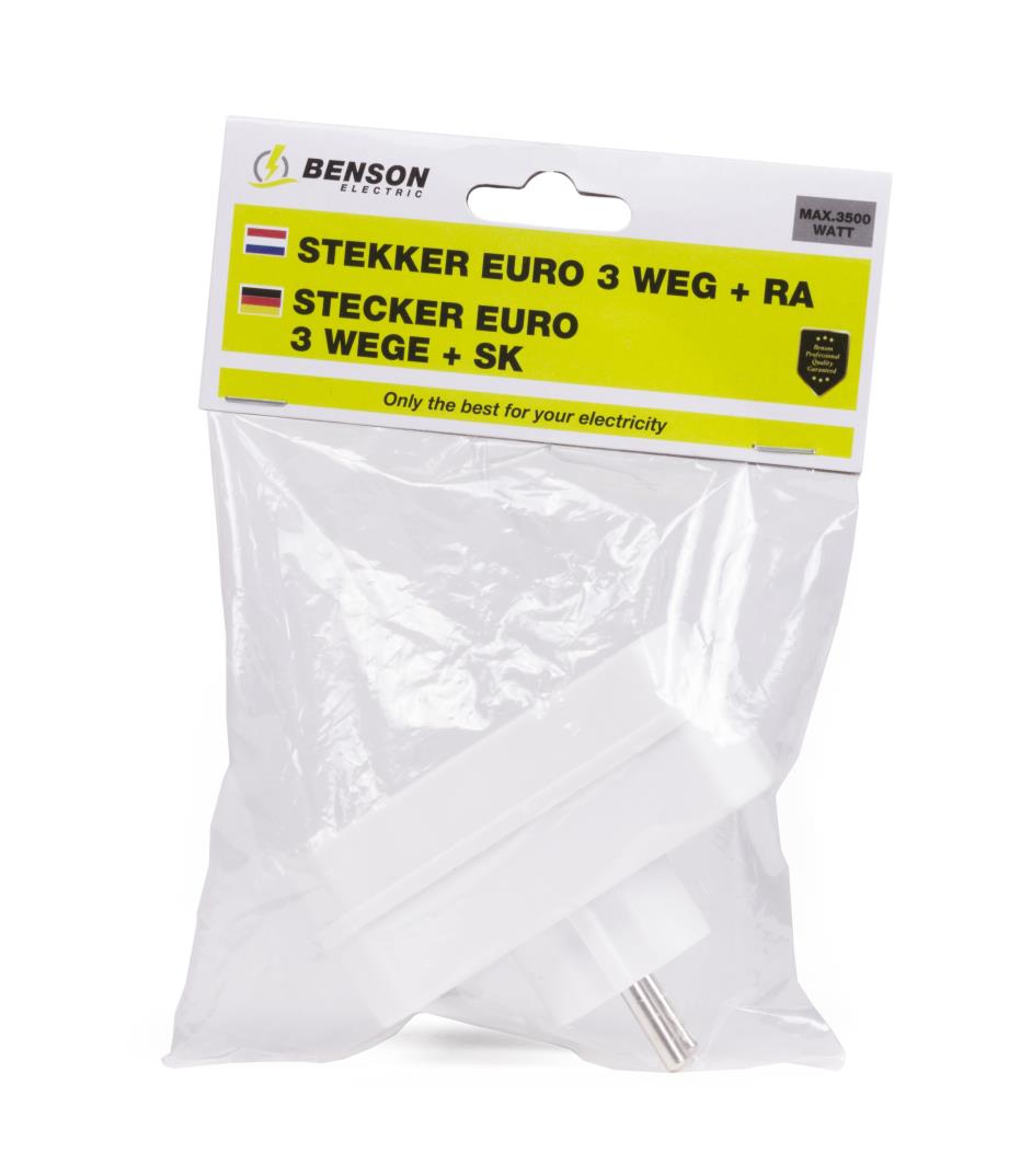 Plug euro 3-way + earth