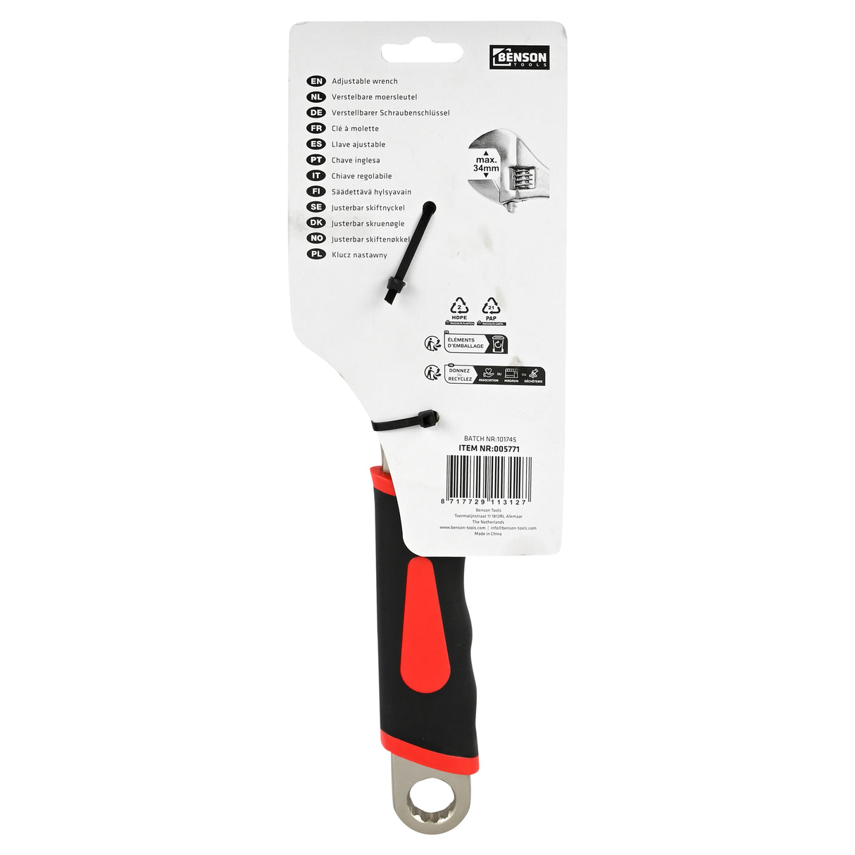 Adjustable wrench 12" profi soft grip
