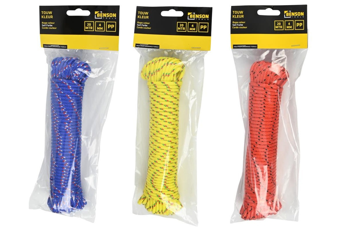 Corde 4 mm x 20 m couleur mix