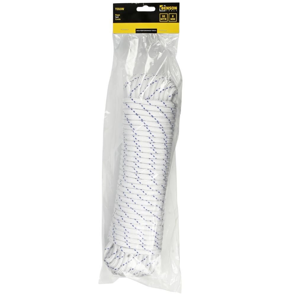 Touw 8 mm x 30 mtr wit
