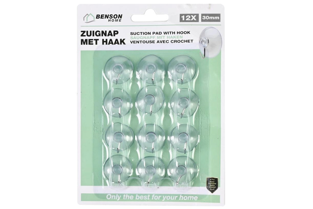 Ventouse + crochet 12 pcs ø30 mm