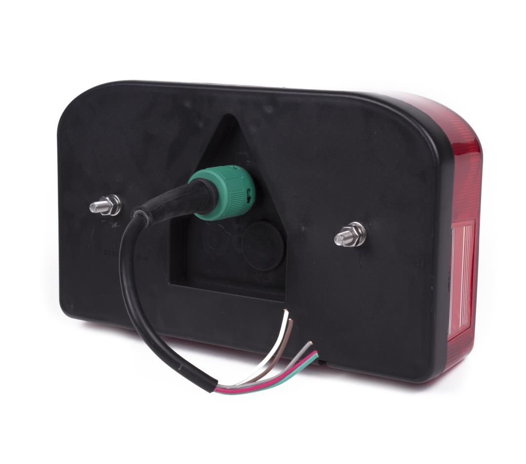 Caravan rear light right white deluxe + cable