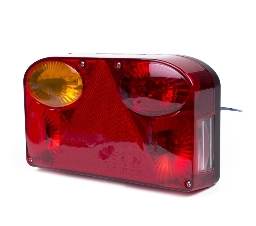 Caravan rear light left red deluxe + cable