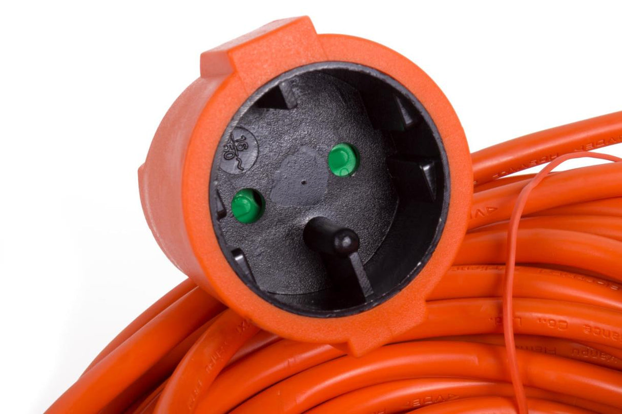 Extension lead 2X1.5 20 m orange