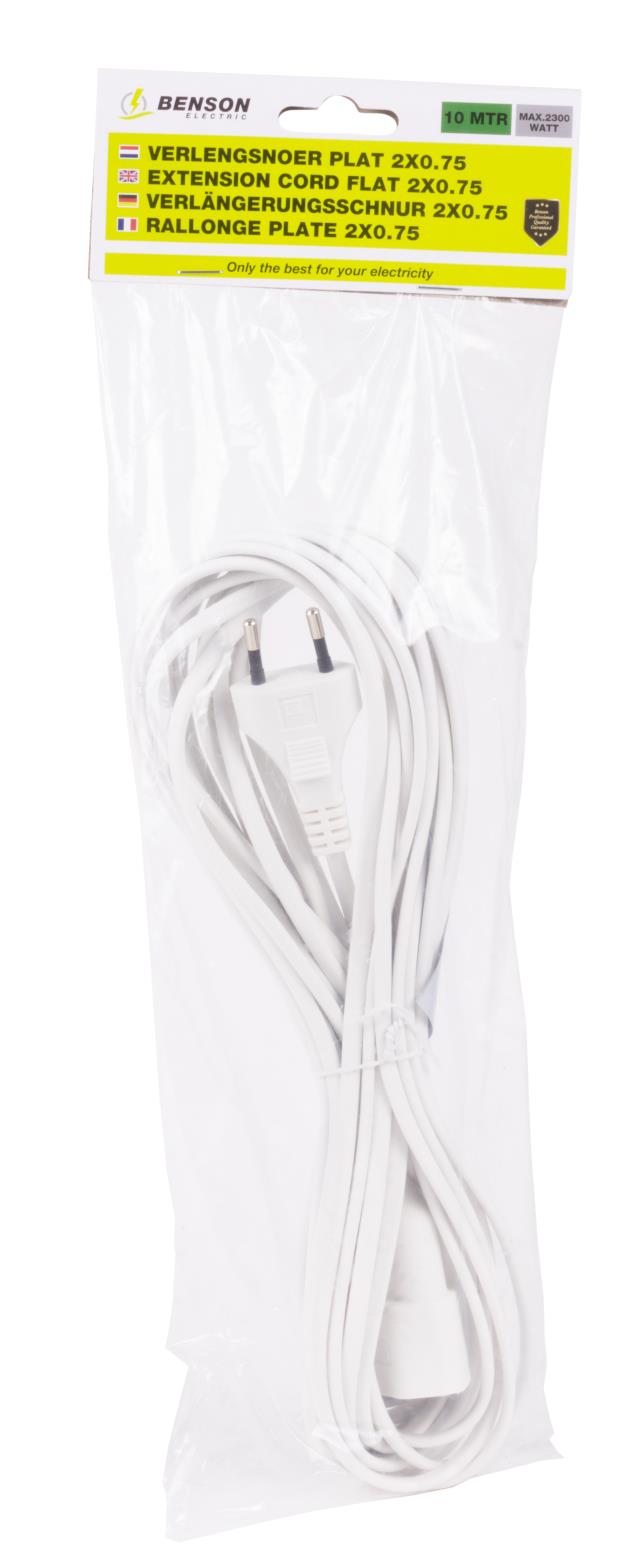 Extension cord flat 2 x 0.75 10 m
