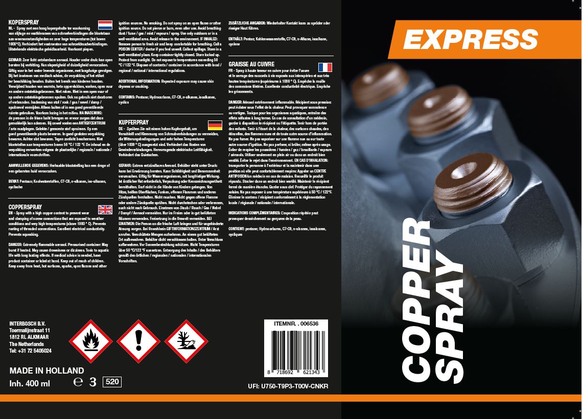 Express koperspray 400 ml