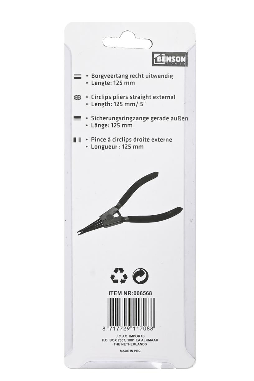 Sicherungsringzange 125 mm gerade ausssen