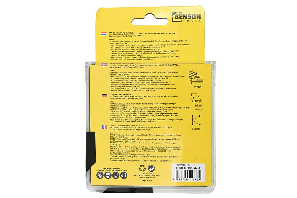 Lames scie sauteuse 10 pcs bois tige-t profi