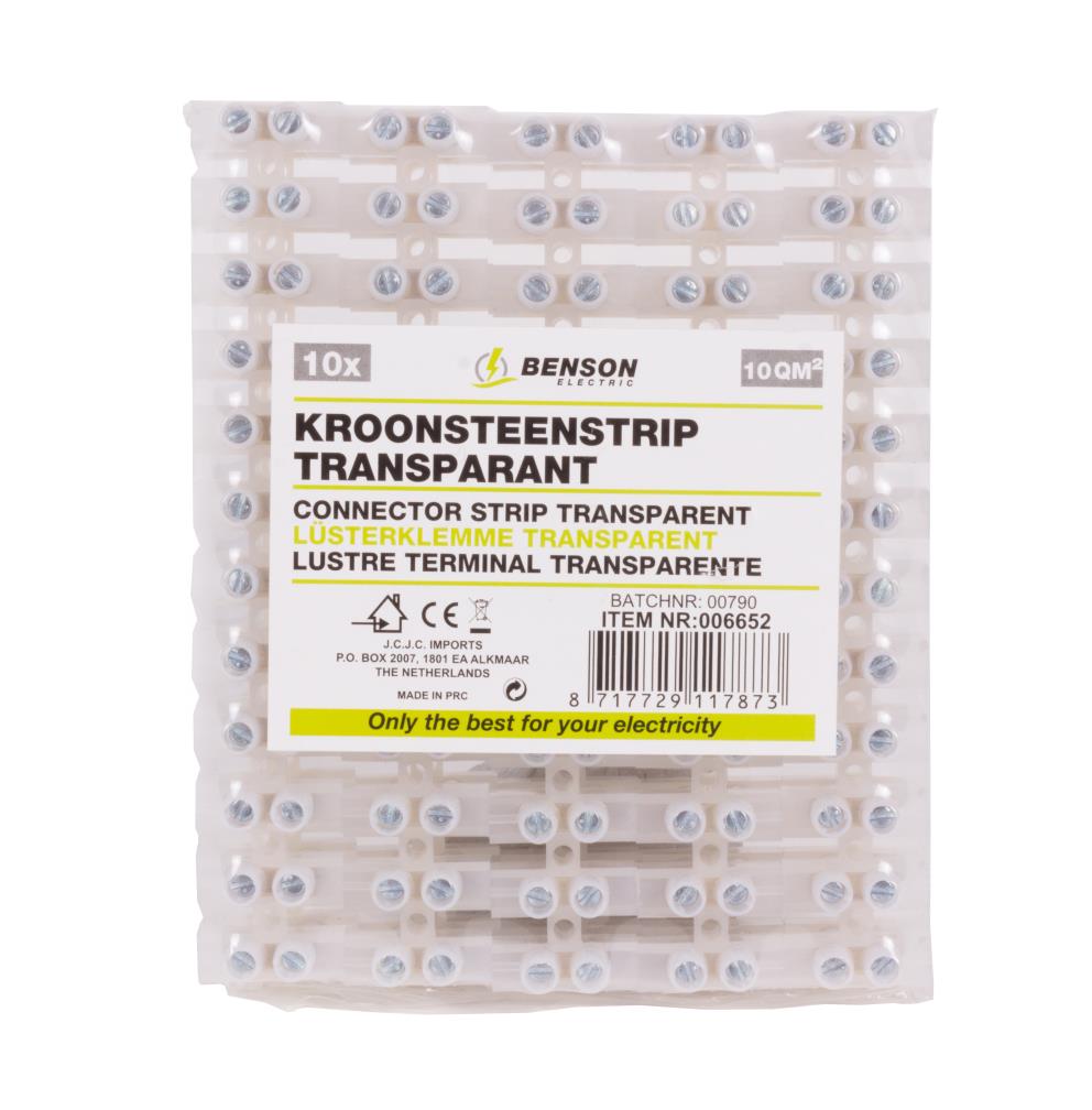 Lüsterklemme 10 qm transparent 10 Leisten