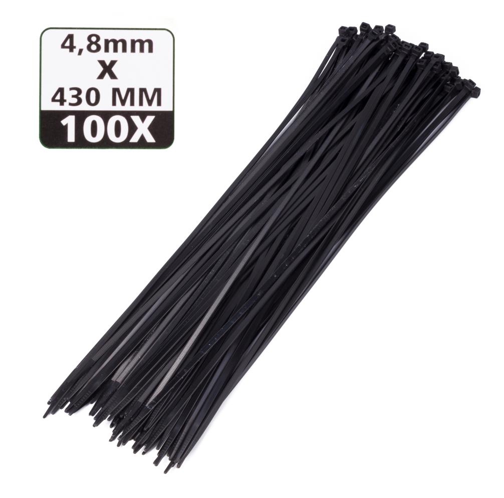 Cable ties 4.8 x 430 mm 100 pcs black