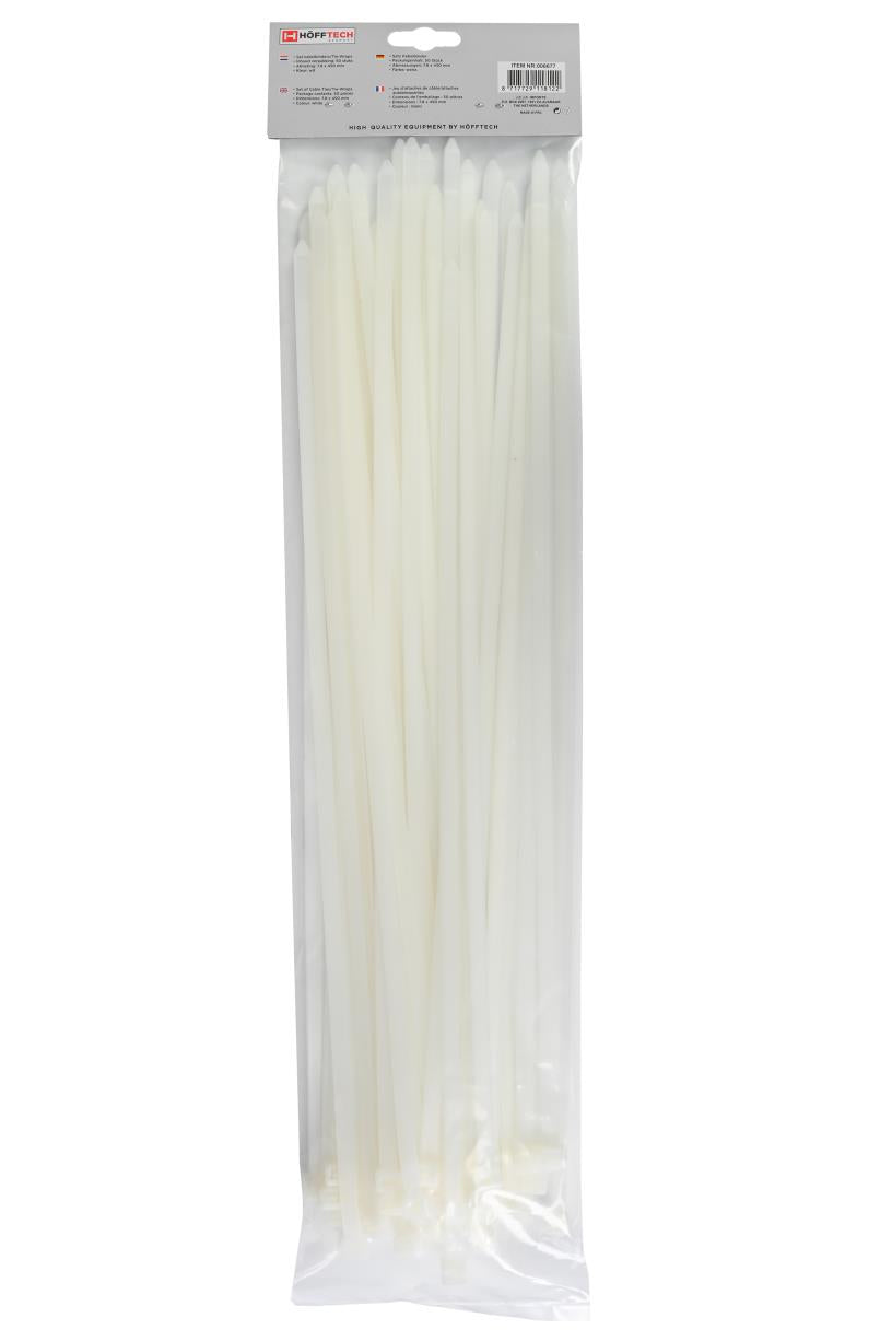 Attaches de câble 7,8 x 450 mm 50 pièces blanc