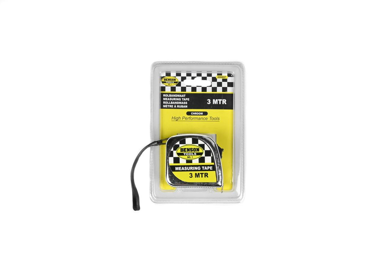 Measuring tape chrome 3 m x 16 mm