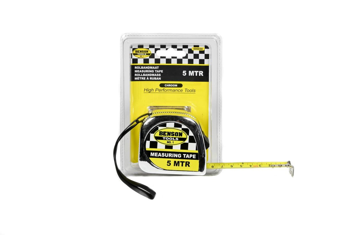 Measuring tape chrome 5 m x 19 mm