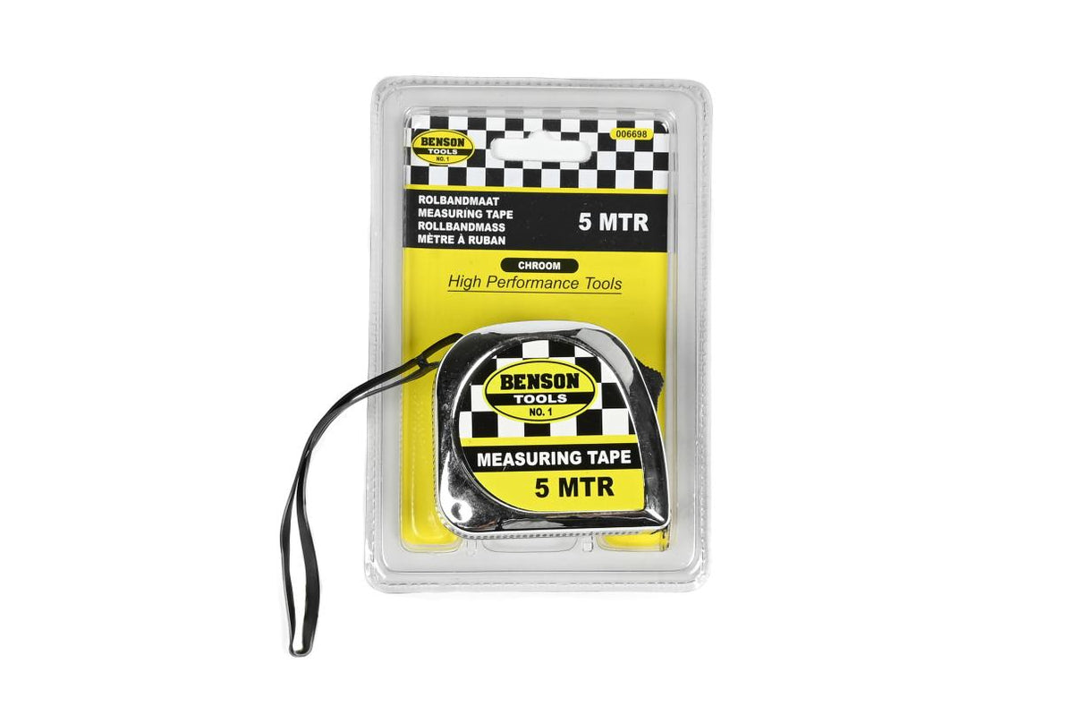 Measuring tape chrome 5 m x 19 mm