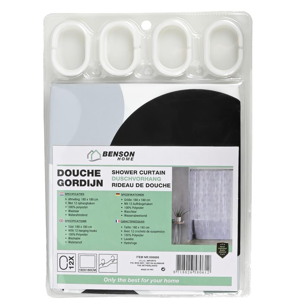 Shower curtain 12 hooksmix