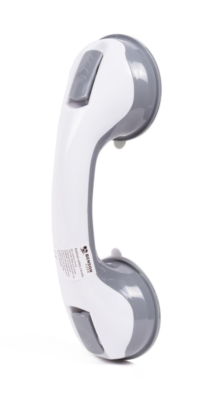 Handle with suction cup for bathroom